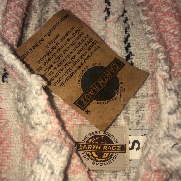 Nwt Earth Ragz Baja Sweater Pink Stripe Pullover Oversized Hoodie Sz Small - Picture 3 of 7